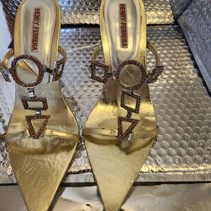Henry Ferrera Gold Women's Shoes